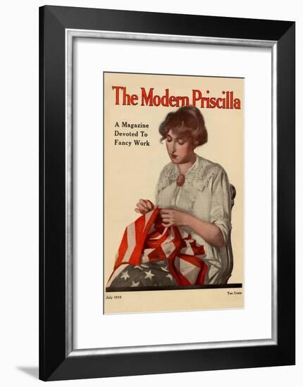 Sewing The Stars and Stripes-null-Framed Art Print