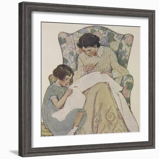 Sewing-Jessie Willcox-Smith-Framed Giclee Print