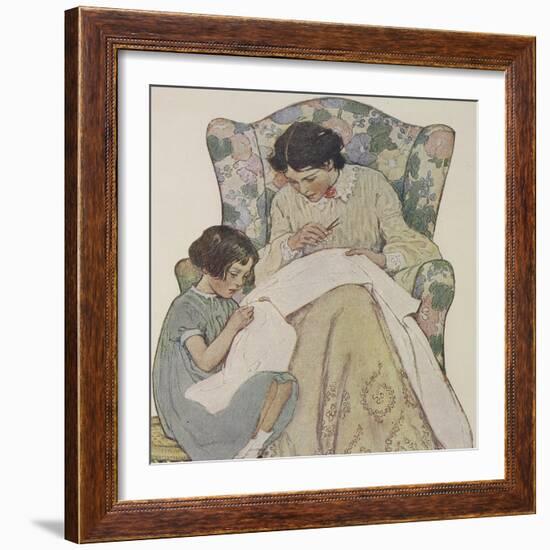 Sewing-Jessie Willcox-Smith-Framed Giclee Print