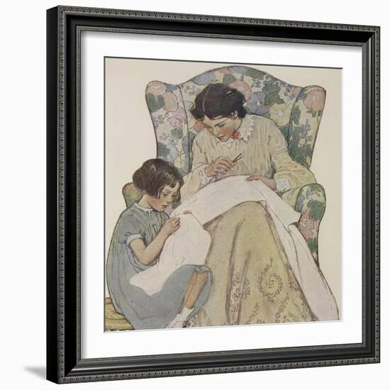 Sewing-Jessie Willcox-Smith-Framed Giclee Print