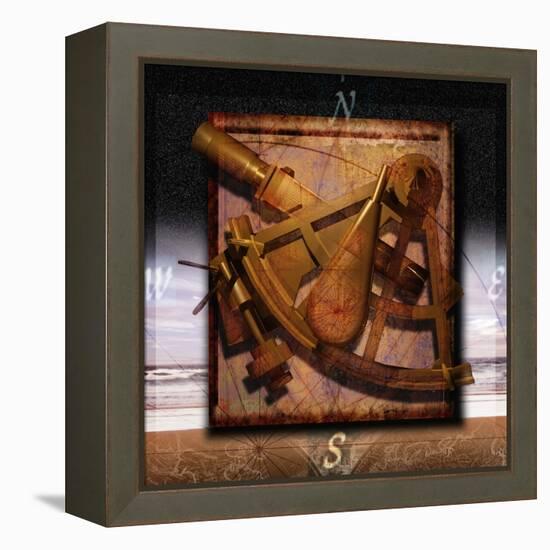 Sextant and Overlaying Compass-Colin Anderson-Framed Premier Image Canvas