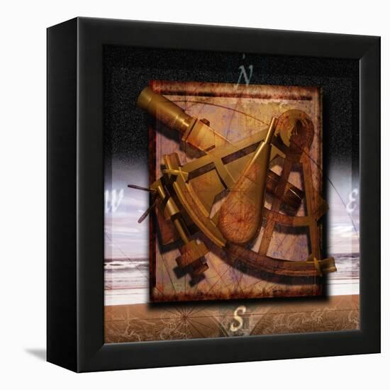 Sextant and Overlaying Compass-Colin Anderson-Framed Premier Image Canvas