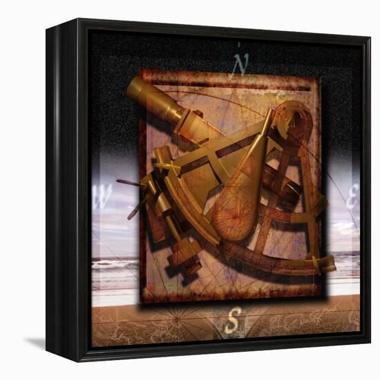 Sextant and Overlaying Compass-Colin Anderson-Framed Premier Image Canvas