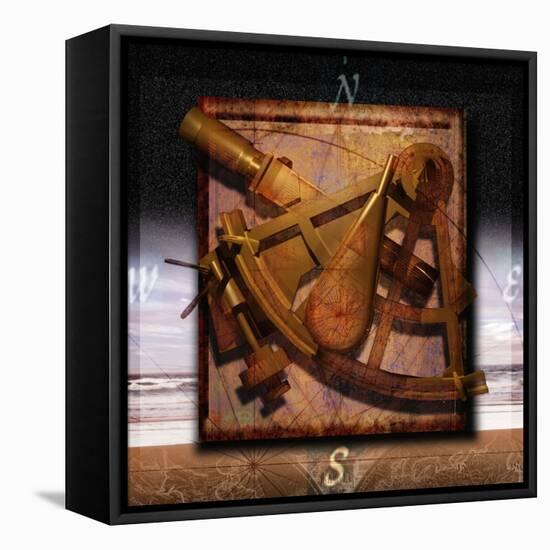 Sextant and Overlaying Compass-Colin Anderson-Framed Premier Image Canvas