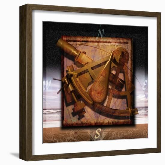 Sextant and Overlaying Compass-Colin Anderson-Framed Photographic Print