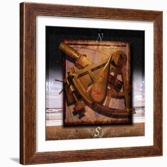 Sextant and Overlaying Compass-Colin Anderson-Framed Photographic Print