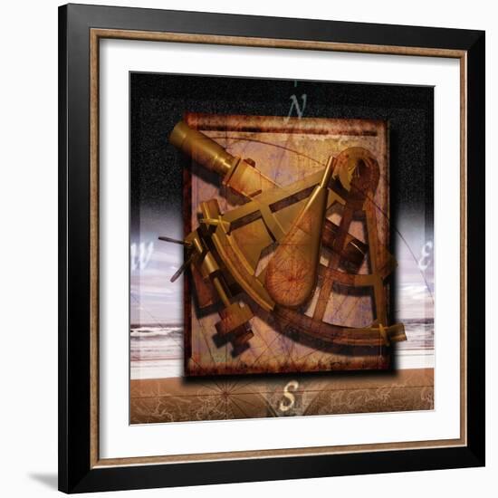 Sextant and Overlaying Compass-Colin Anderson-Framed Photographic Print