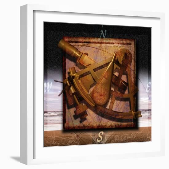 Sextant and Overlaying Compass-Colin Anderson-Framed Photographic Print