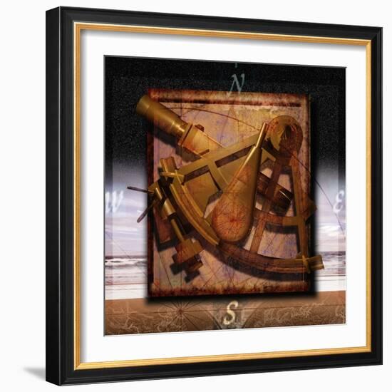 Sextant and Overlaying Compass-Colin Anderson-Framed Photographic Print