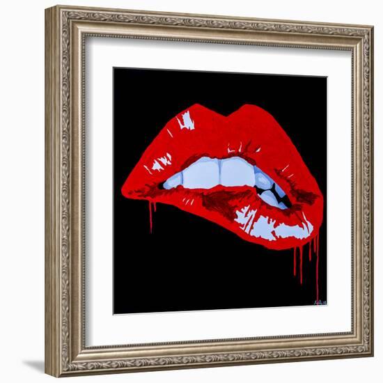 Sexy Kiss-Pop Art Queen-Framed Giclee Print