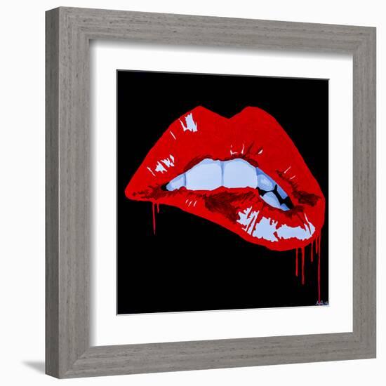 Sexy Kiss-Pop Art Queen-Framed Giclee Print