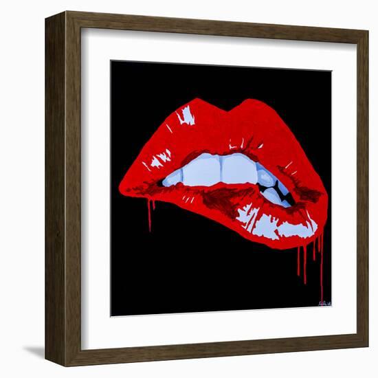 Sexy Kiss-Pop Art Queen-Framed Giclee Print
