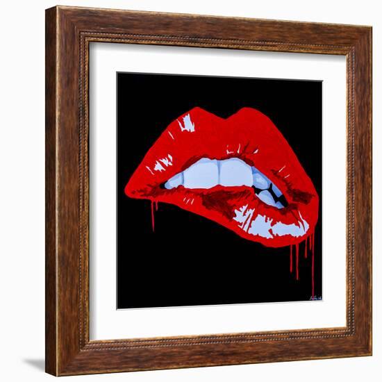 Sexy Kiss-Pop Art Queen-Framed Giclee Print