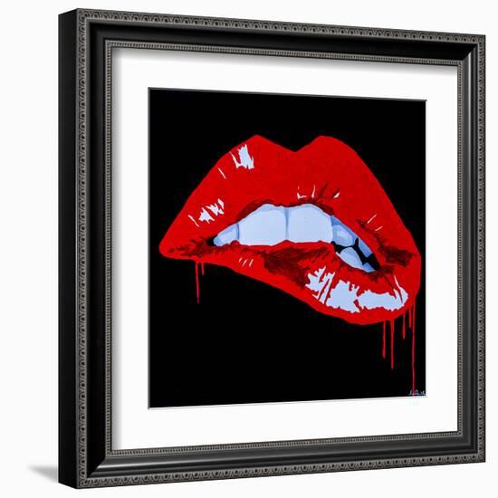 Sexy Kiss-Pop Art Queen-Framed Giclee Print