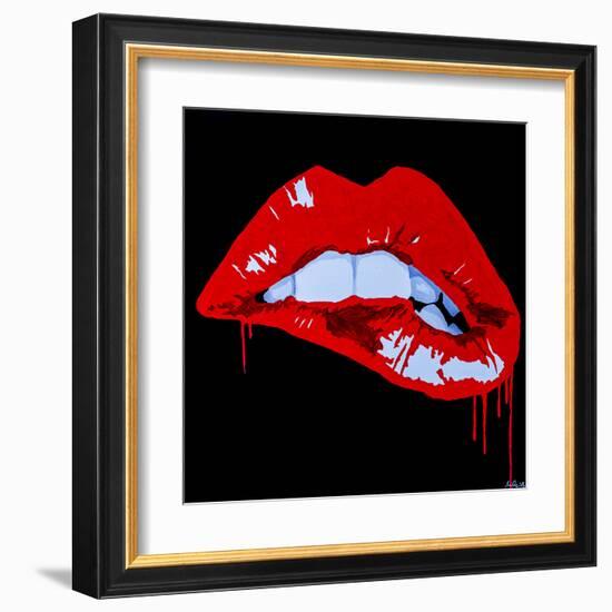 Sexy Kiss-Pop Art Queen-Framed Giclee Print