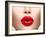 Sexy Lips. Beauty Red Lip Makeup Detail. Beautiful Make-Up Closeup. Sensual Open Mouth. Lipstick Or-Subbotina Anna-Framed Photographic Print