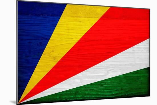 Seychelles Flag Design with Wood Patterning - Flags of the World Series-Philippe Hugonnard-Mounted Art Print