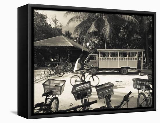 Seychelles, La Digue Island, L'Union Estate Plantation, Anse Source D'Argent Beach-Walter Bibikow-Framed Premier Image Canvas