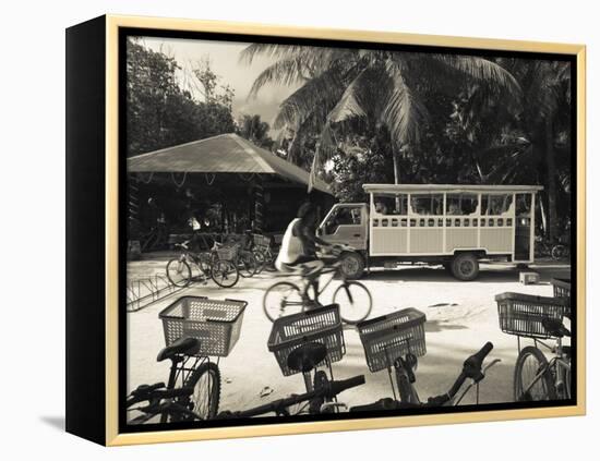 Seychelles, La Digue Island, L'Union Estate Plantation, Anse Source D'Argent Beach-Walter Bibikow-Framed Premier Image Canvas