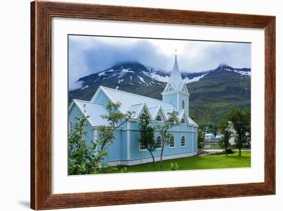 Seydisfjšrdur, Blue Church-Catharina Lux-Framed Photographic Print