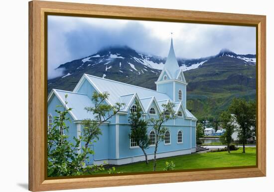 Seydisfjšrdur, Blue Church-Catharina Lux-Framed Premier Image Canvas