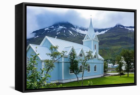 Seydisfjšrdur, Blue Church-Catharina Lux-Framed Premier Image Canvas