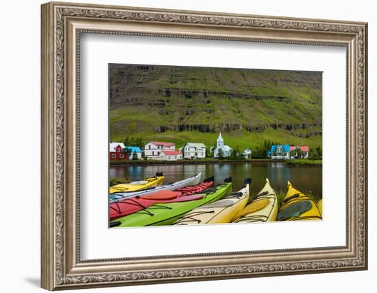 Seydisfjšrdur, Kayaks-Catharina Lux-Framed Photographic Print