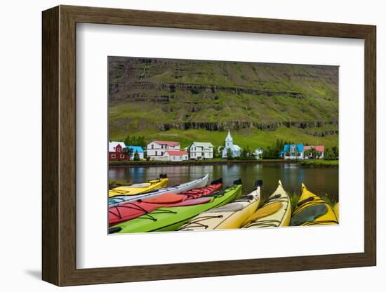 Seydisfjšrdur, Kayaks-Catharina Lux-Framed Photographic Print