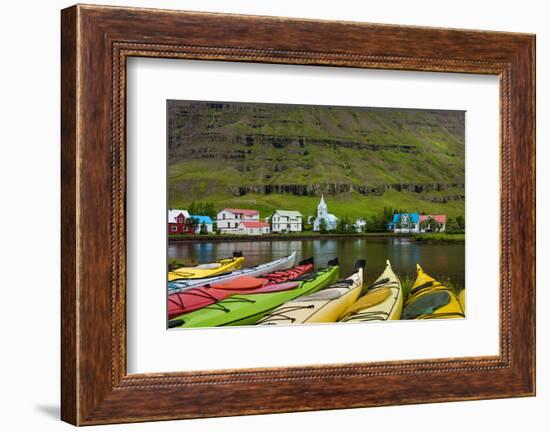 Seydisfjšrdur, Kayaks-Catharina Lux-Framed Photographic Print