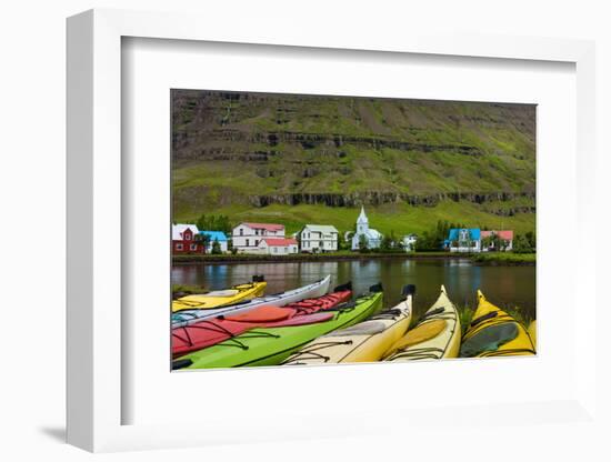 Seydisfjšrdur, Kayaks-Catharina Lux-Framed Photographic Print