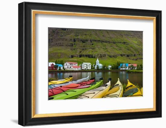 Seydisfjšrdur, Kayaks-Catharina Lux-Framed Photographic Print