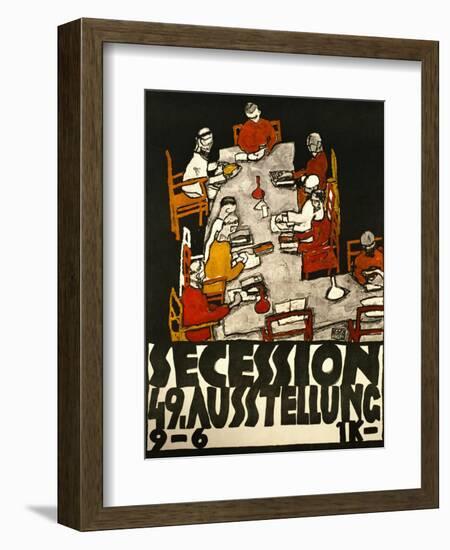 Sezessionsplakat 1918, Poster for the 49th Secession Exhibition by the Neukunstgruppe, Austria-Egon Schiele-Framed Giclee Print