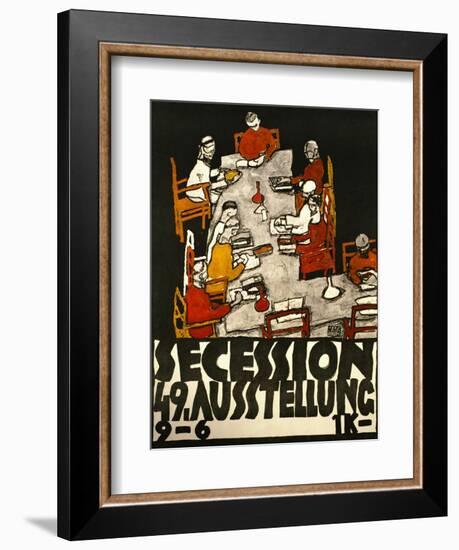 Sezessionsplakat 1918, Poster for the 49th Secession Exhibition by the Neukunstgruppe, Austria-Egon Schiele-Framed Giclee Print