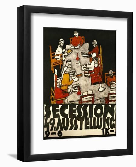 Sezessionsplakat 1918, Poster for the 49th Secession Exhibition by the Neukunstgruppe, Austria-Egon Schiele-Framed Giclee Print