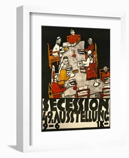 Sezessionsplakat 1918, Poster for the 49th Secession Exhibition by the Neukunstgruppe, Austria-Egon Schiele-Framed Giclee Print