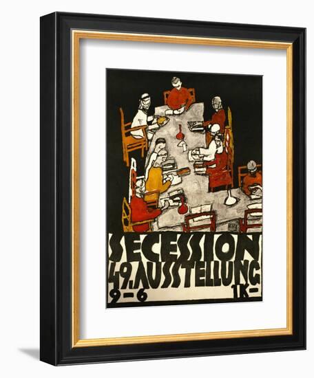 Sezessionsplakat 1918, Poster for the 49th Secession Exhibition by the Neukunstgruppe, Austria-Egon Schiele-Framed Giclee Print