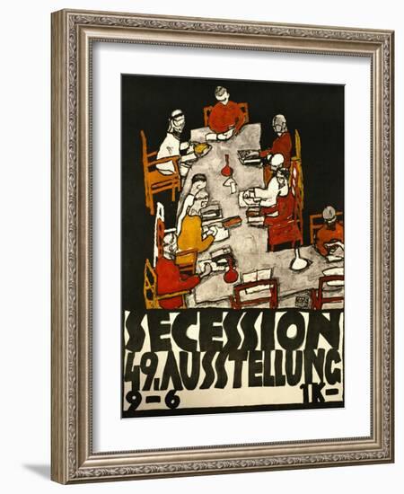 Sezessionsplakat 1918, Poster for the 49th Secession Exhibition by the Neukunstgruppe, Austria-Egon Schiele-Framed Giclee Print