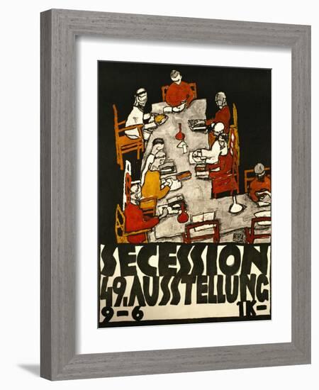 Sezessionsplakat 1918, Poster for the 49th Secession Exhibition by the Neukunstgruppe, Austria-Egon Schiele-Framed Giclee Print