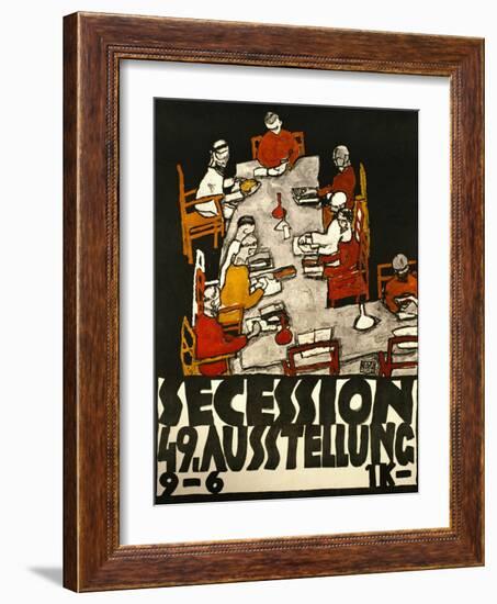 Sezessionsplakat 1918, Poster for the 49th Secession Exhibition by the Neukunstgruppe, Austria-Egon Schiele-Framed Giclee Print