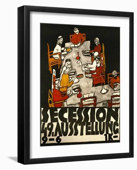 Sezessionsplakat 1918, Poster for the 49th Secession Exhibition by the Neukunstgruppe, Austria-Egon Schiele-Framed Giclee Print