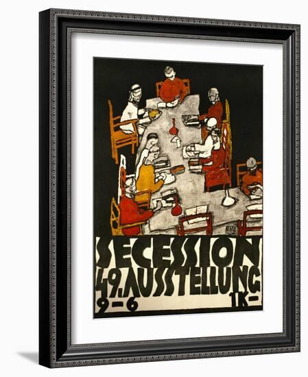 Sezessionsplakat 1918, Poster for the 49th Secession Exhibition by the Neukunstgruppe, Austria-Egon Schiele-Framed Giclee Print