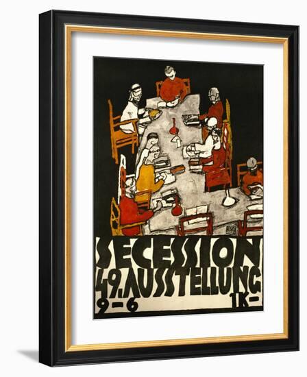 Sezessionsplakat 1918, Poster for the 49th Secession Exhibition by the Neukunstgruppe, Austria-Egon Schiele-Framed Giclee Print