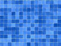 Tiles Mosaic In Blue And White-sfinks-Laminated Art Print