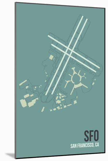 SFO Airport Layout-08 Left-Mounted Giclee Print