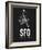 SFO San Francisco Airport Black-NaxArt-Framed Art Print