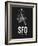 SFO San Francisco Airport Black-NaxArt-Framed Art Print