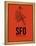 SFO San Francisco Airport Orange-NaxArt-Framed Stretched Canvas