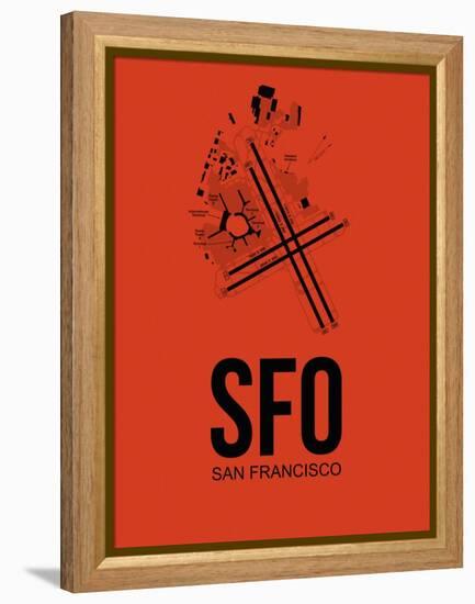 SFO San Francisco Airport Orange-NaxArt-Framed Stretched Canvas
