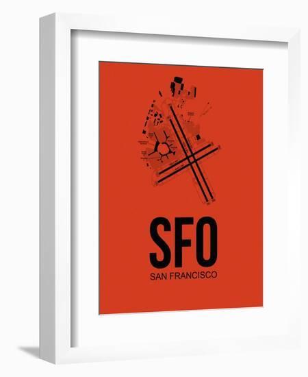 SFO San Francisco Airport Orange-NaxArt-Framed Art Print