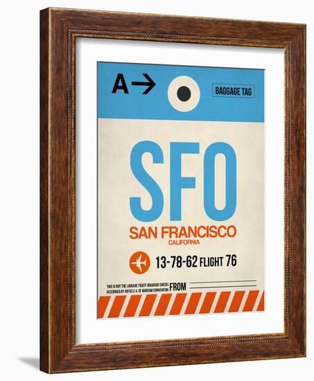 SFO San Francisco Luggage Tag 1-NaxArt-Framed Premium Giclee Print